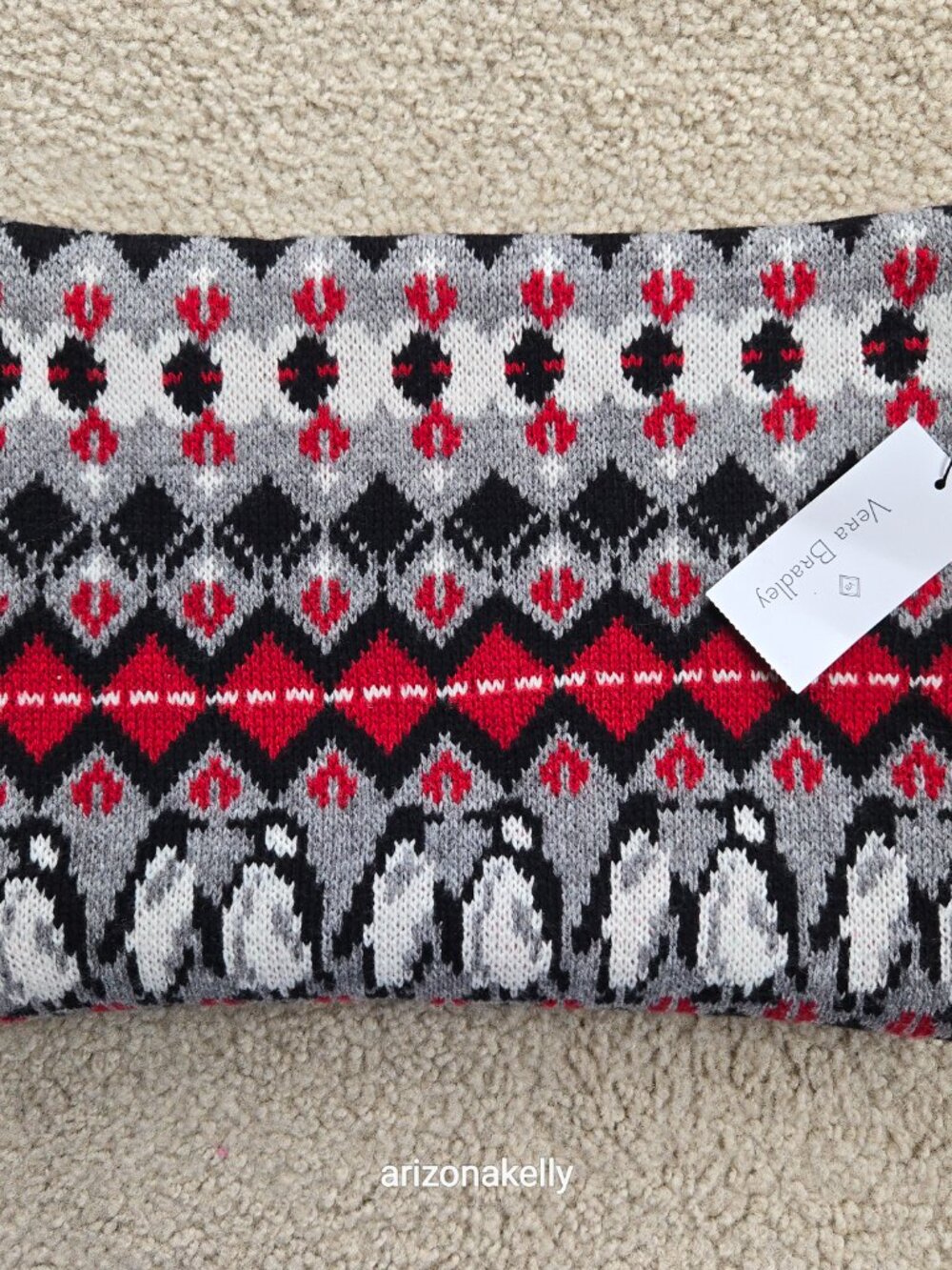 NWT Fair Isle Penguin Pals Scarf Vera Bradley Bird - Picture 9 of 9